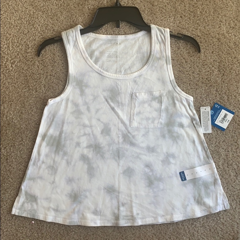 Greenish grey the dye tank top loose fit. Size S
